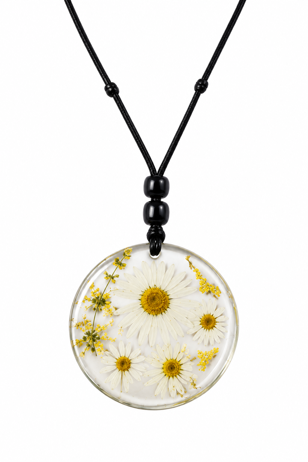 Colar Mini Margaridas em Resina