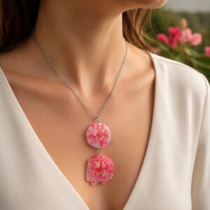 Colar Beijo Rosa